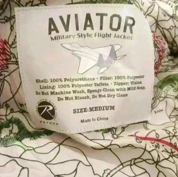 AUTHENTIC ROTHCO TOP GUN BOMBER AVIATOR  FLIGHT JACKET PATCHES BROWN BOY… - Picture 3 of 5